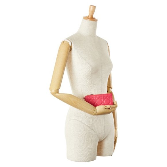 DIOR Pink Leather Card Holder - Picture 11 of 11